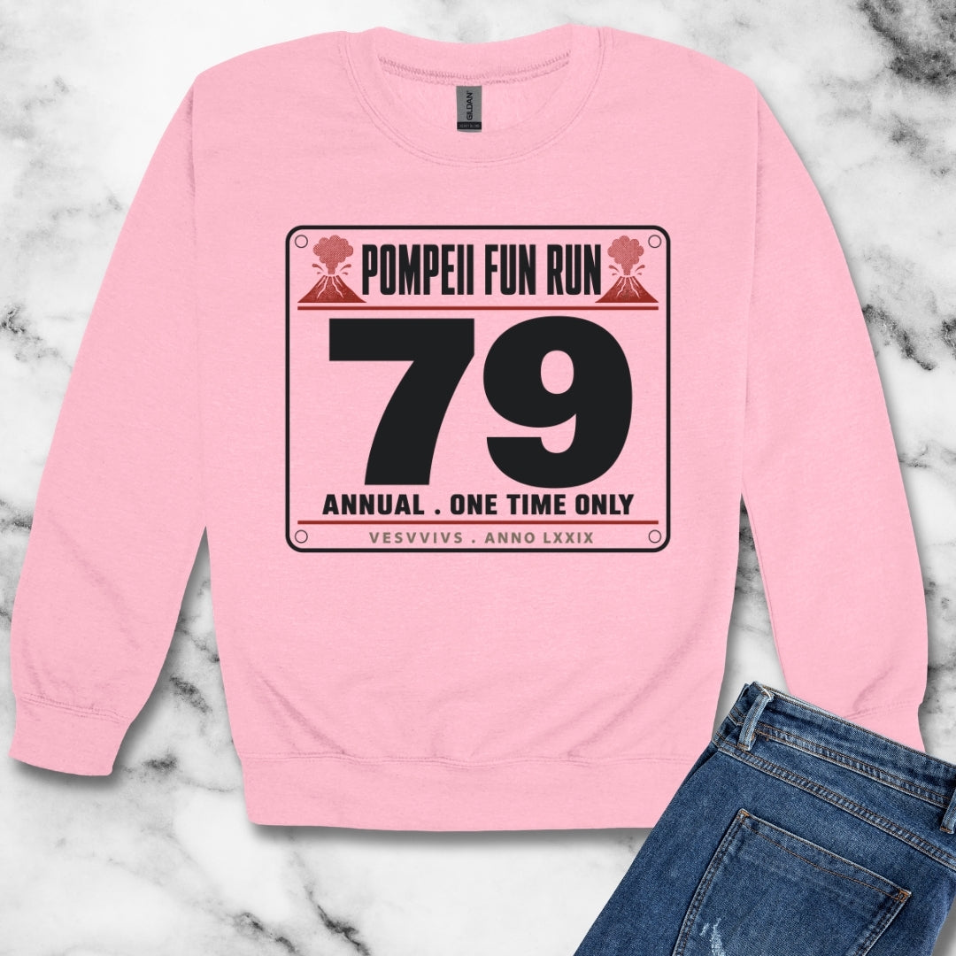 Pompeii Fun Run Race Bib Unisex Heavy Crewneck Sweatshirt