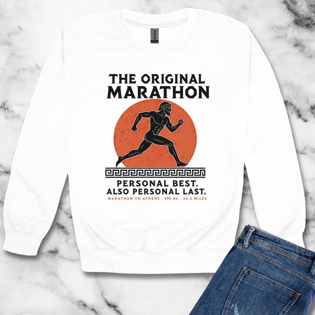 Original Marathon Personal Worst Unisex Heavy Crewneck Sweatshirt