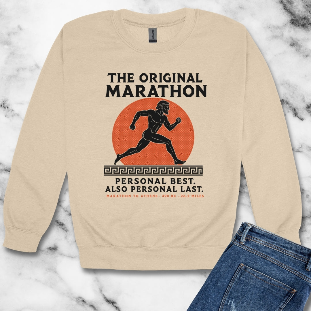 Original Marathon Personal Worst Unisex Heavy Crewneck Sweatshirt
