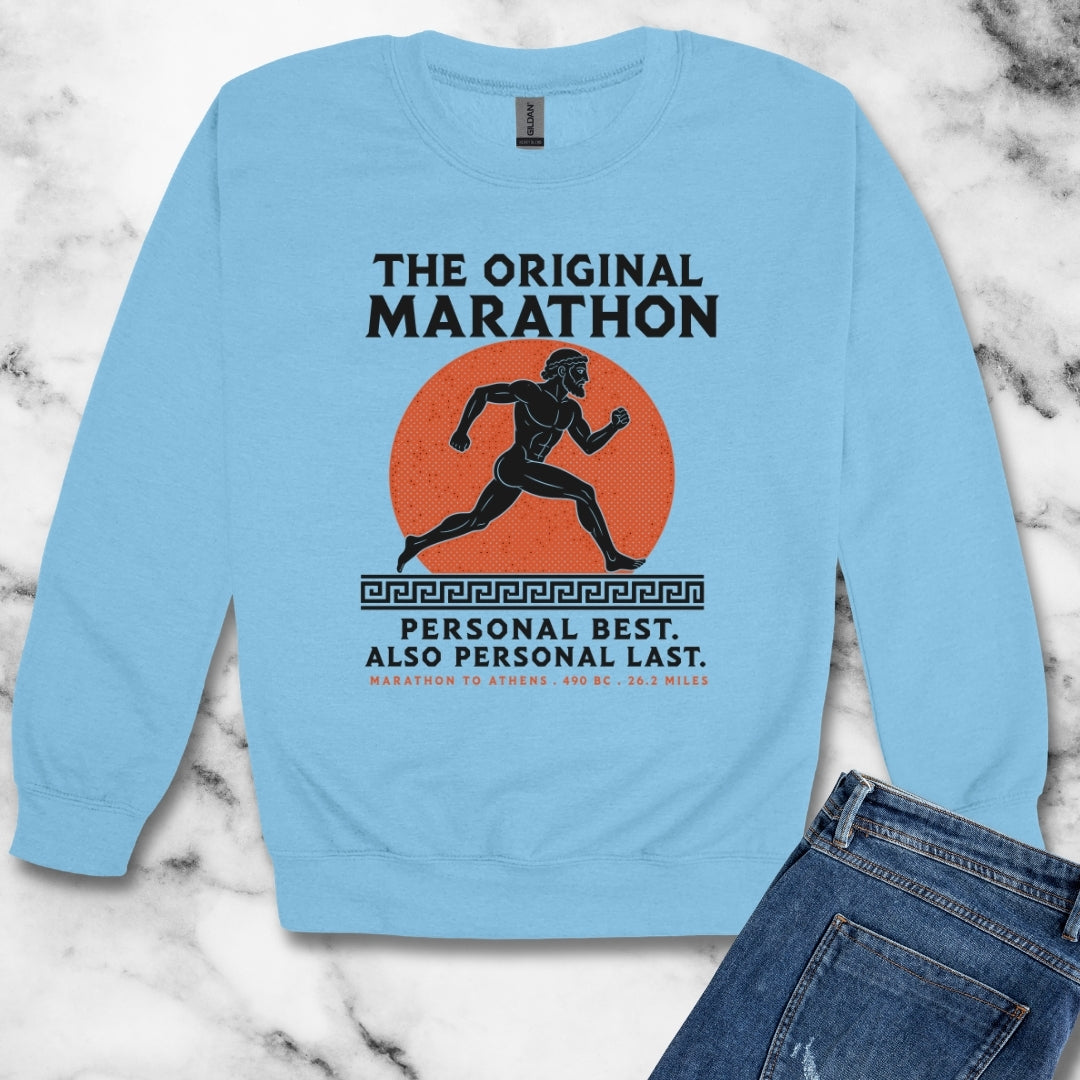Original Marathon Personal Worst Unisex Heavy Crewneck Sweatshirt
