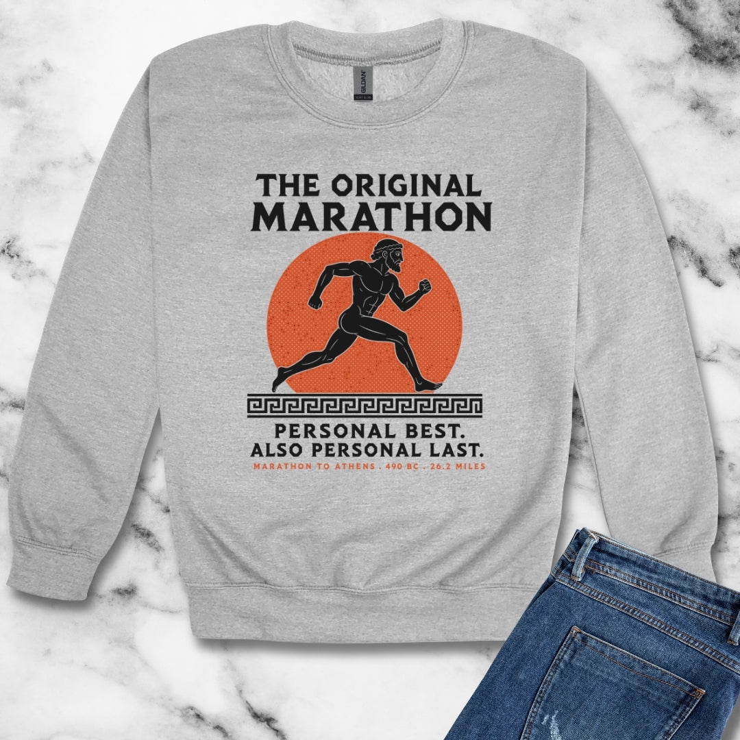 Original Marathon Personal Worst Unisex Heavy Crewneck Sweatshirt