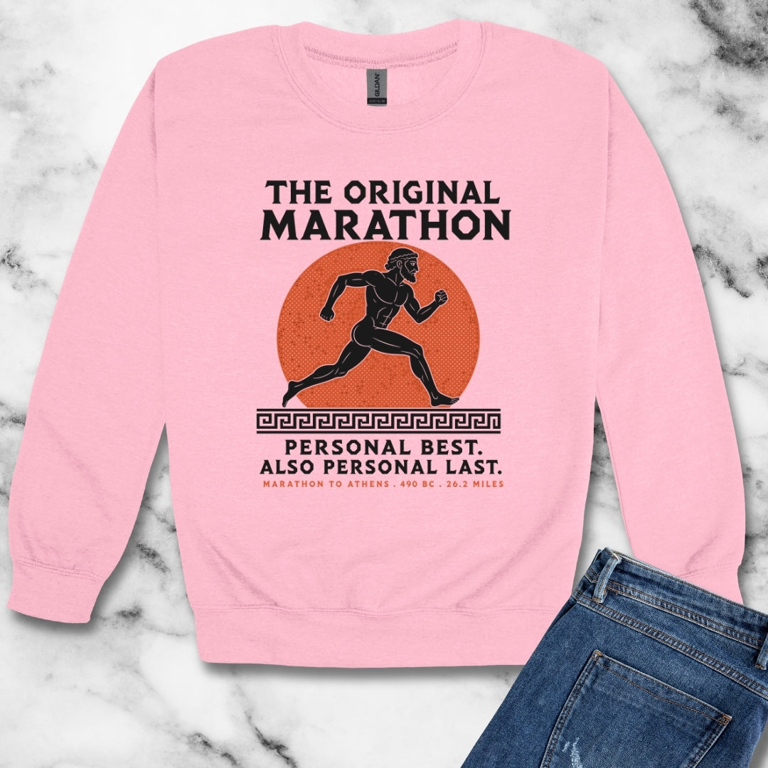 Original Marathon Personal Worst Unisex Heavy Crewneck Sweatshirt