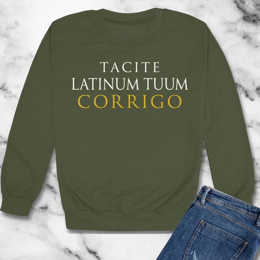 I'm Silently Correcting Your Latin Unisex Heavy Crewneck Sweatshirt