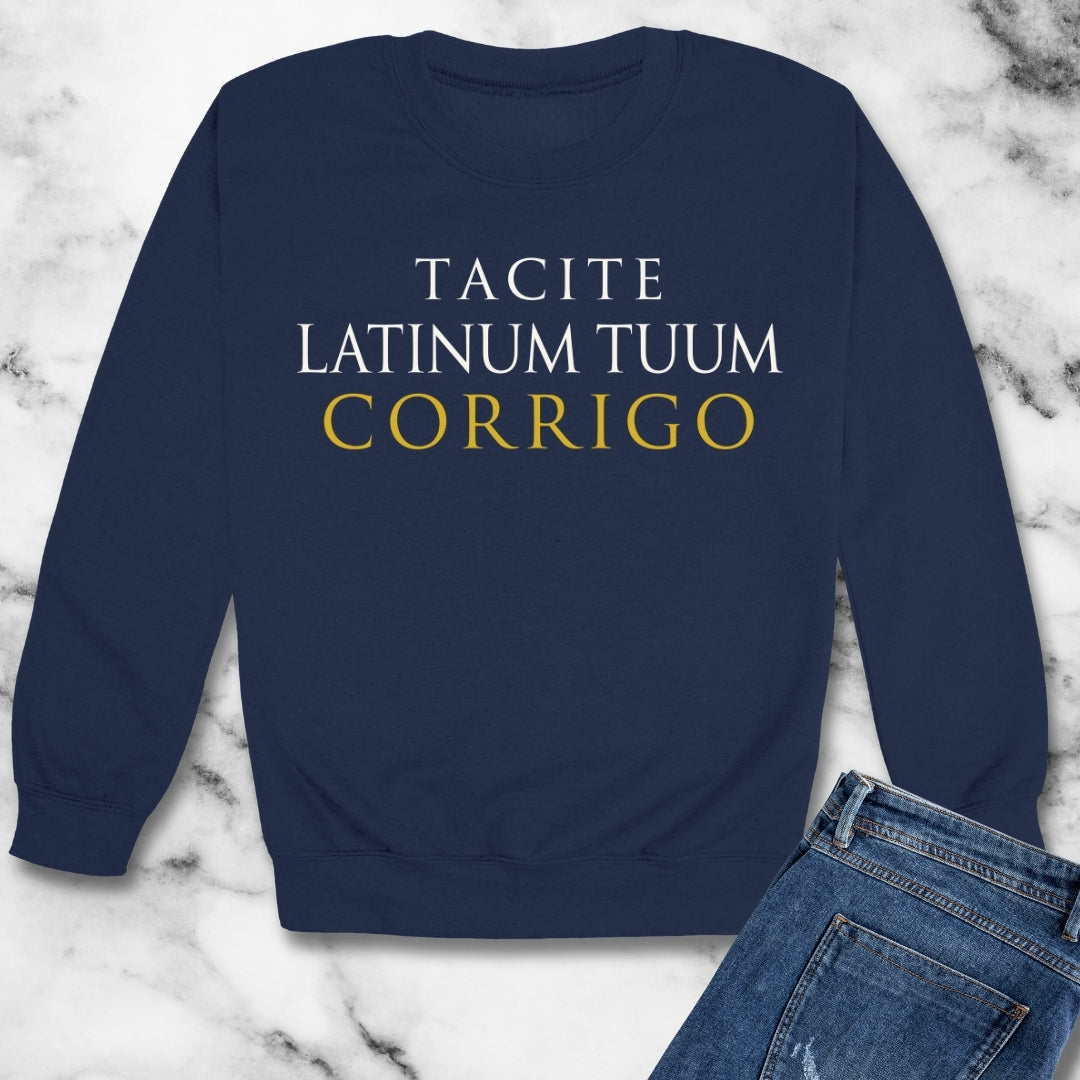 I'm Silently Correcting Your Latin Unisex Heavy Crewneck Sweatshirt
