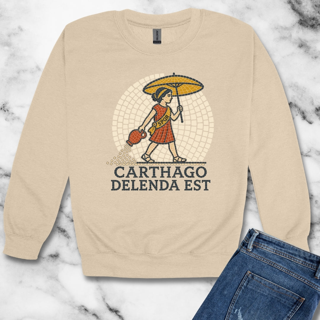 Carthago Delenda Est Mosaic Unisex Heavy Crewneck Sweatshirt