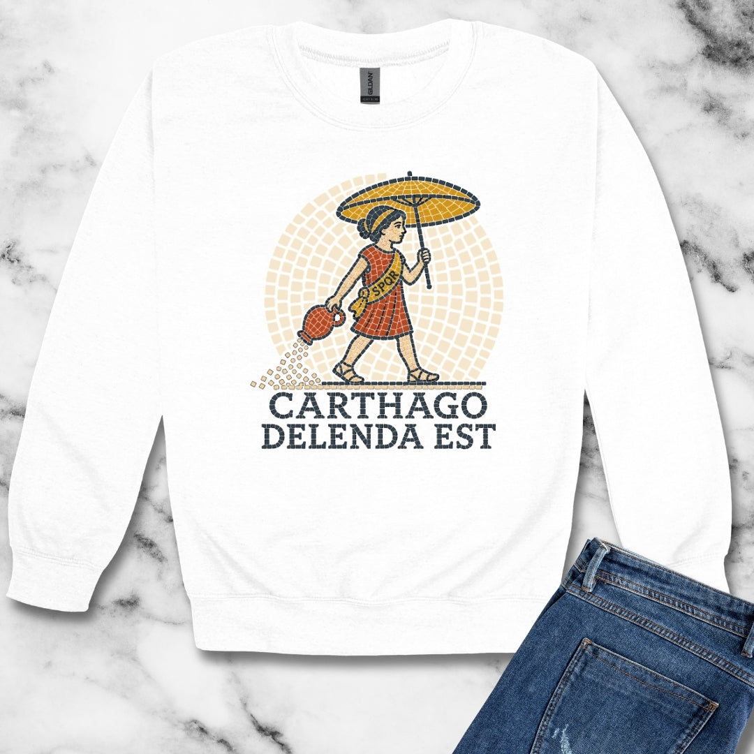 Carthago Delenda Est Mosaic Unisex Heavy Crewneck Sweatshirt