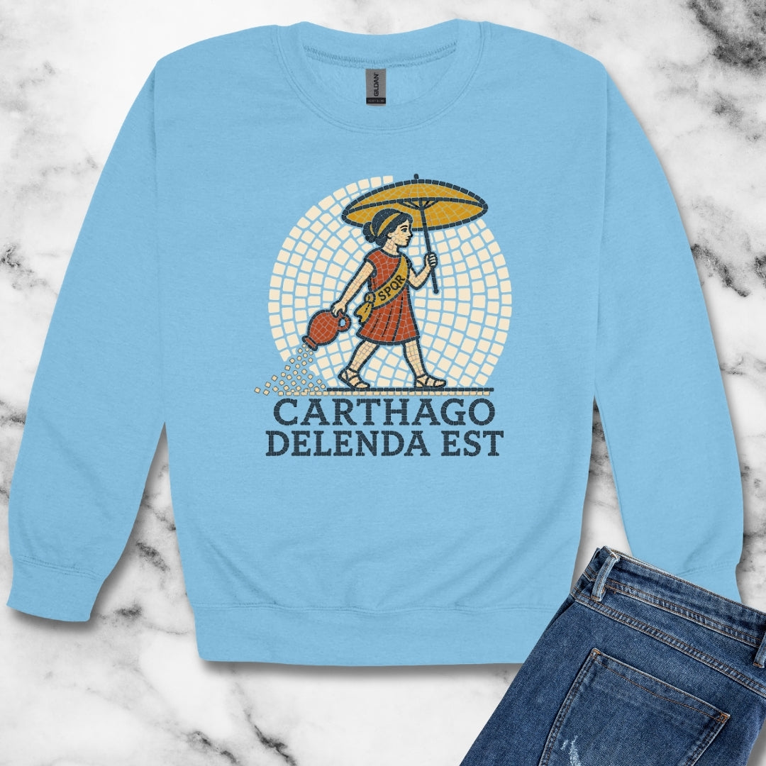 Carthago Delenda Est Mosaic Unisex Heavy Crewneck Sweatshirt