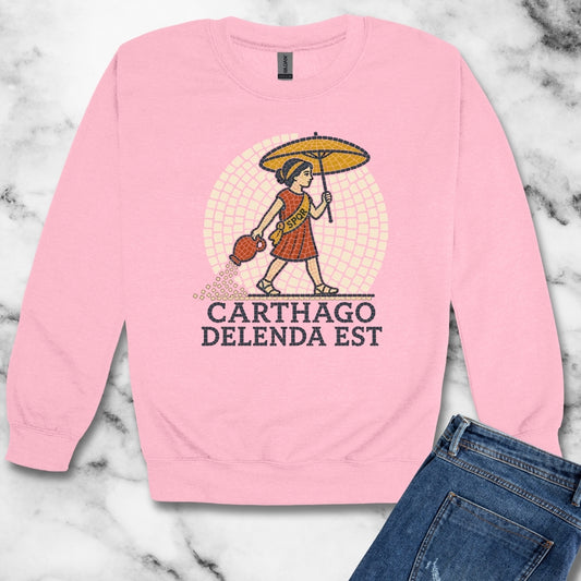 Carthago Delenda Est Mosaic Unisex Heavy Crewneck Sweatshirt