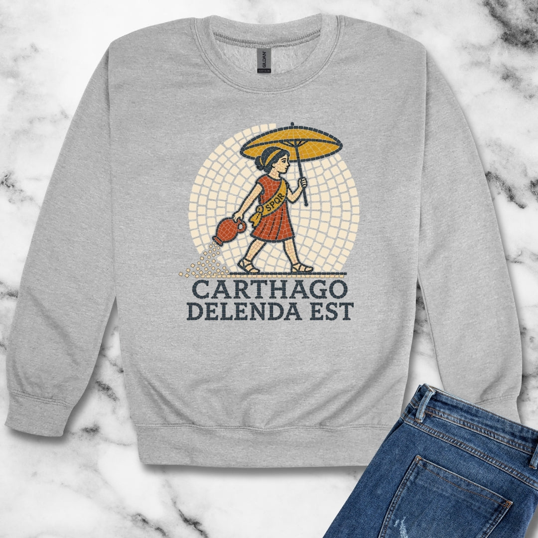 Carthago Delenda Est Mosaic Unisex Heavy Crewneck Sweatshirt