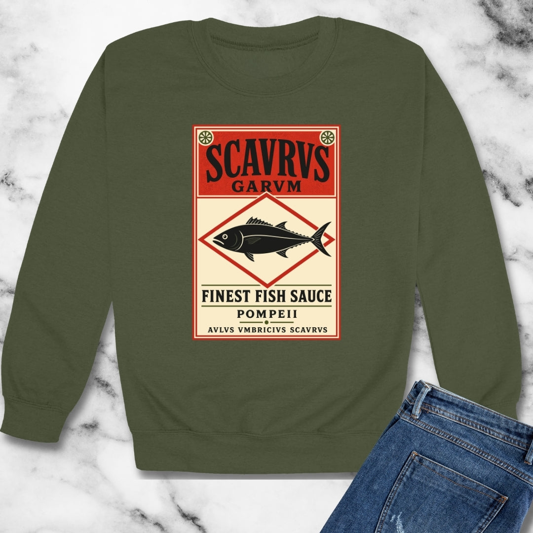 Scaurus Garum Sauce Label Unisex Heavy Crewneck Sweatshirt