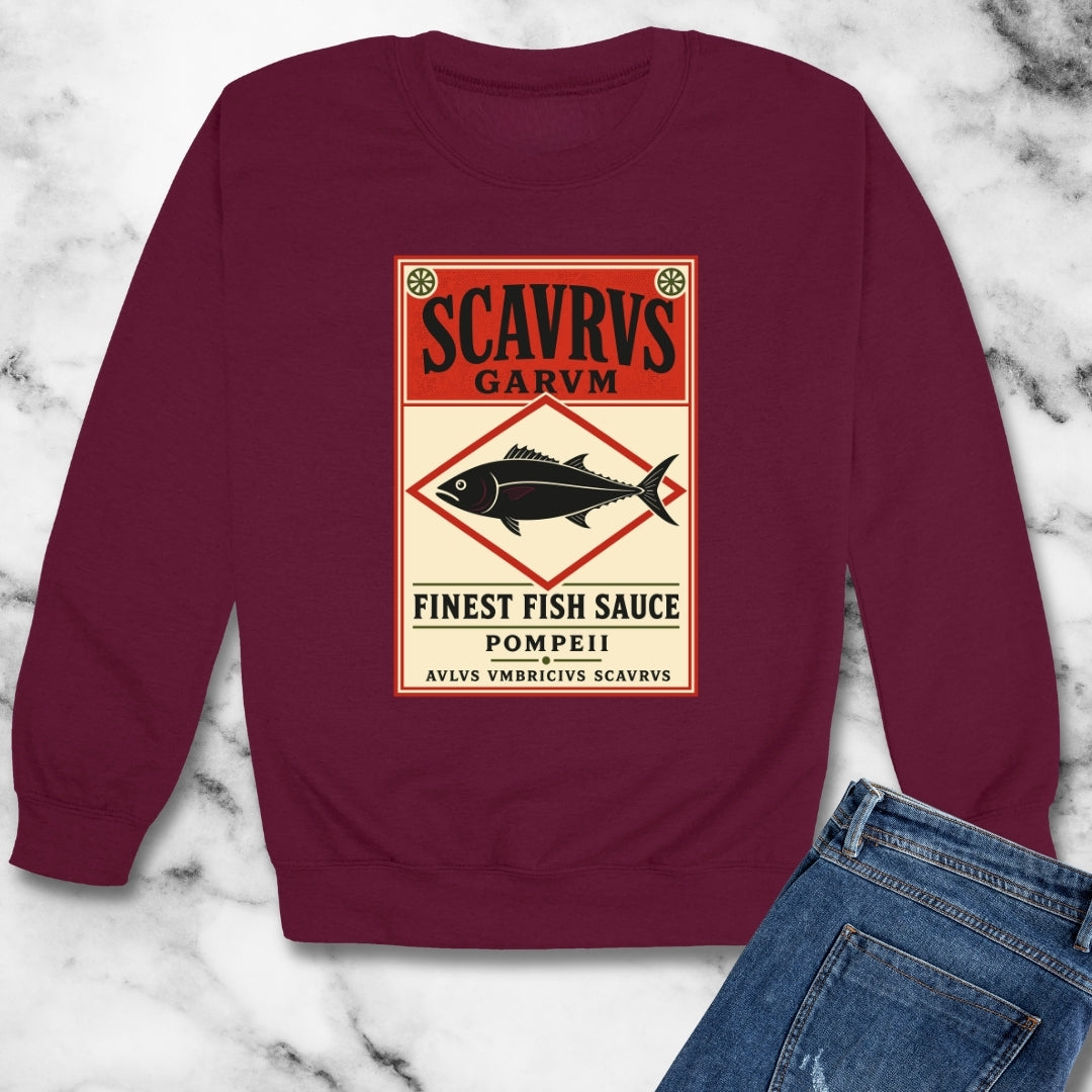 Scaurus Garum Sauce Label Unisex Heavy Crewneck Sweatshirt