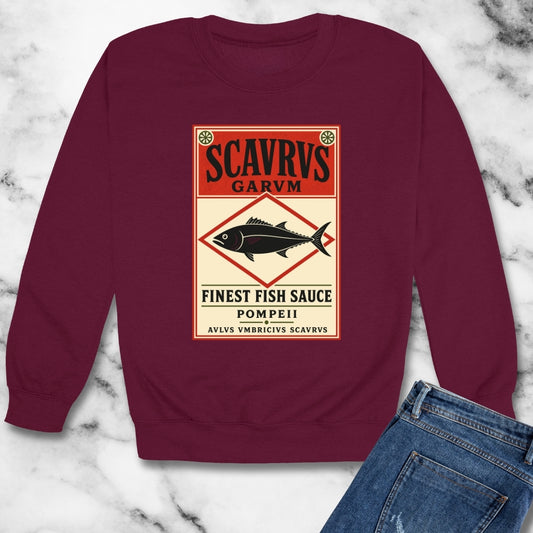 Scaurus Garum Sauce Label Unisex Heavy Crewneck Sweatshirt