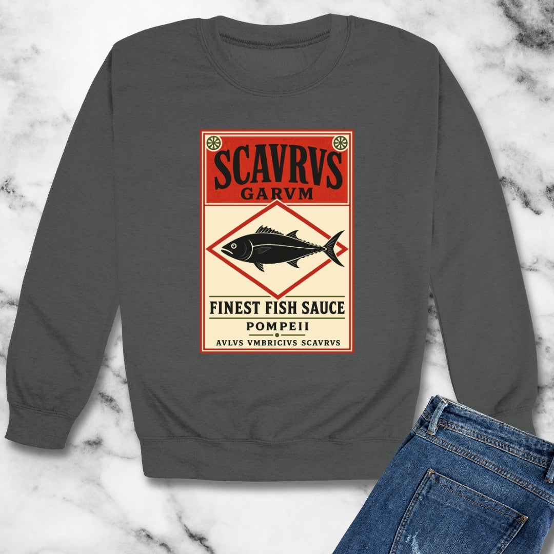 Scaurus Garum Sauce Label Unisex Heavy Crewneck Sweatshirt