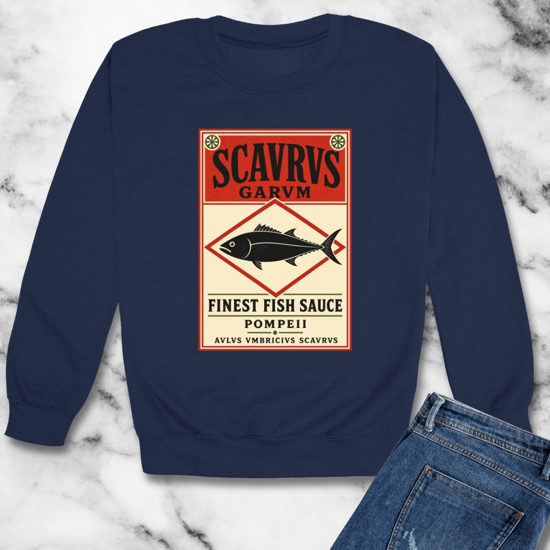 Scaurus Garum Sauce Label Unisex Heavy Crewneck Sweatshirt