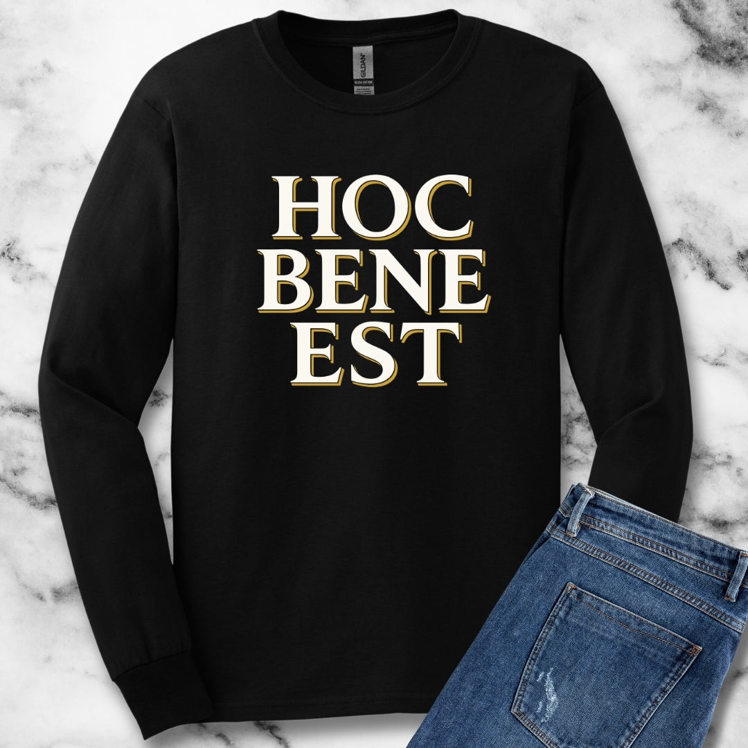 Hoc Bene Est This is Fine Latin Unisex Long Sleeve Tee