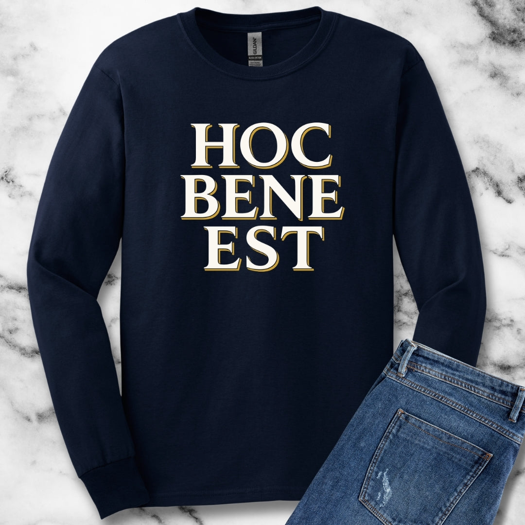 Hoc Bene Est This is Fine Latin Unisex Long Sleeve Tee