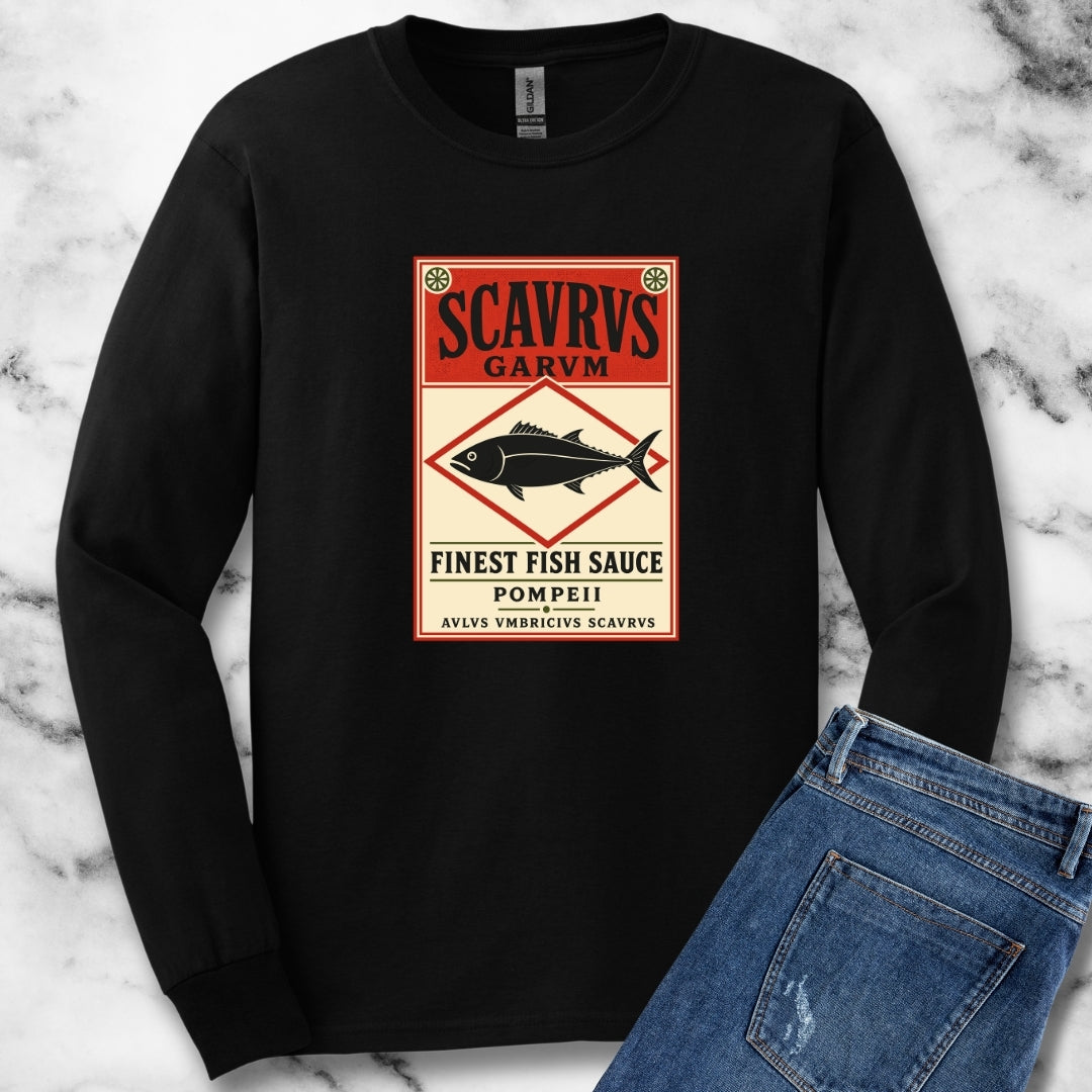 Scaurus Garum Sauce Label Unisex Long Sleeve Tee