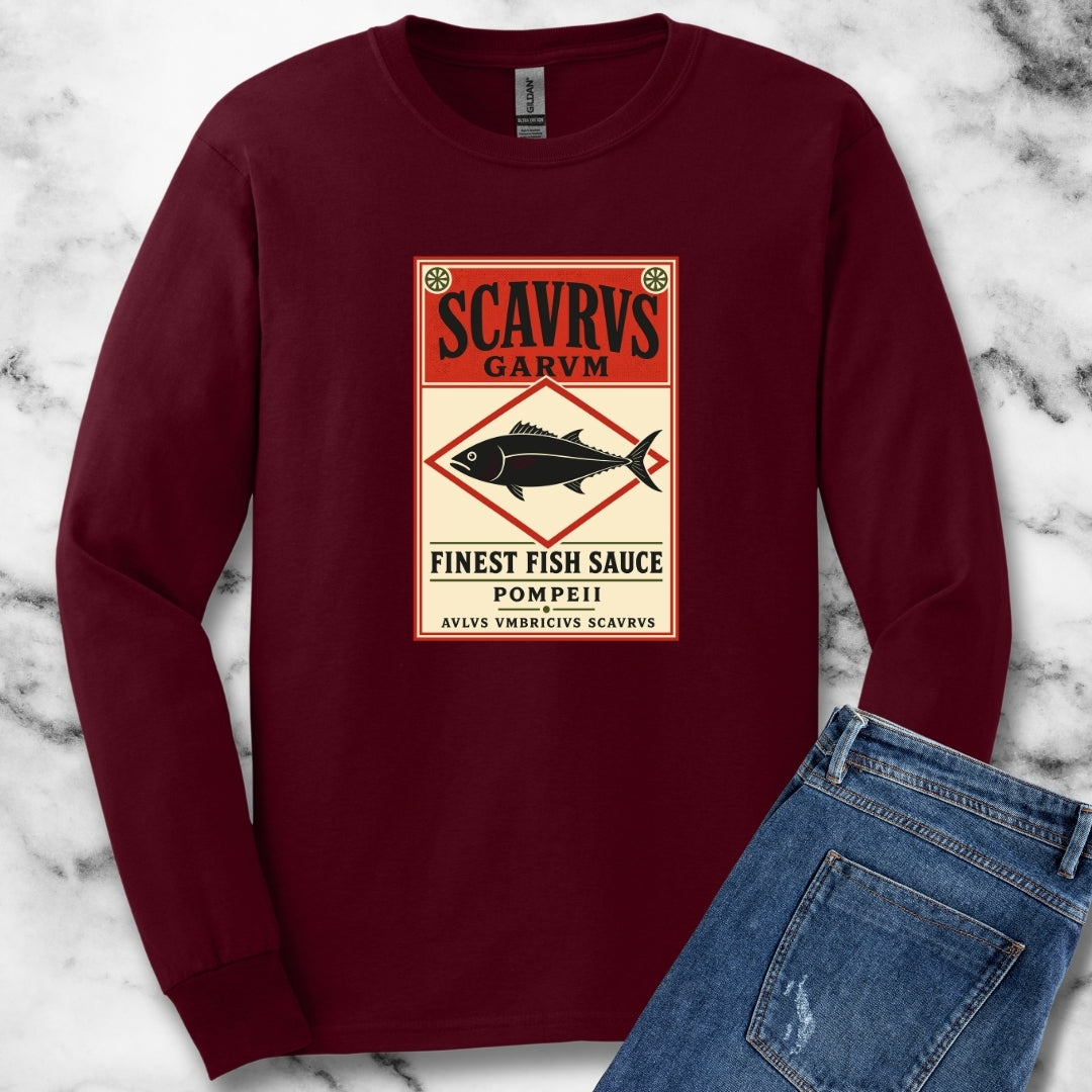 Scaurus Garum Sauce Label Unisex Long Sleeve Tee
