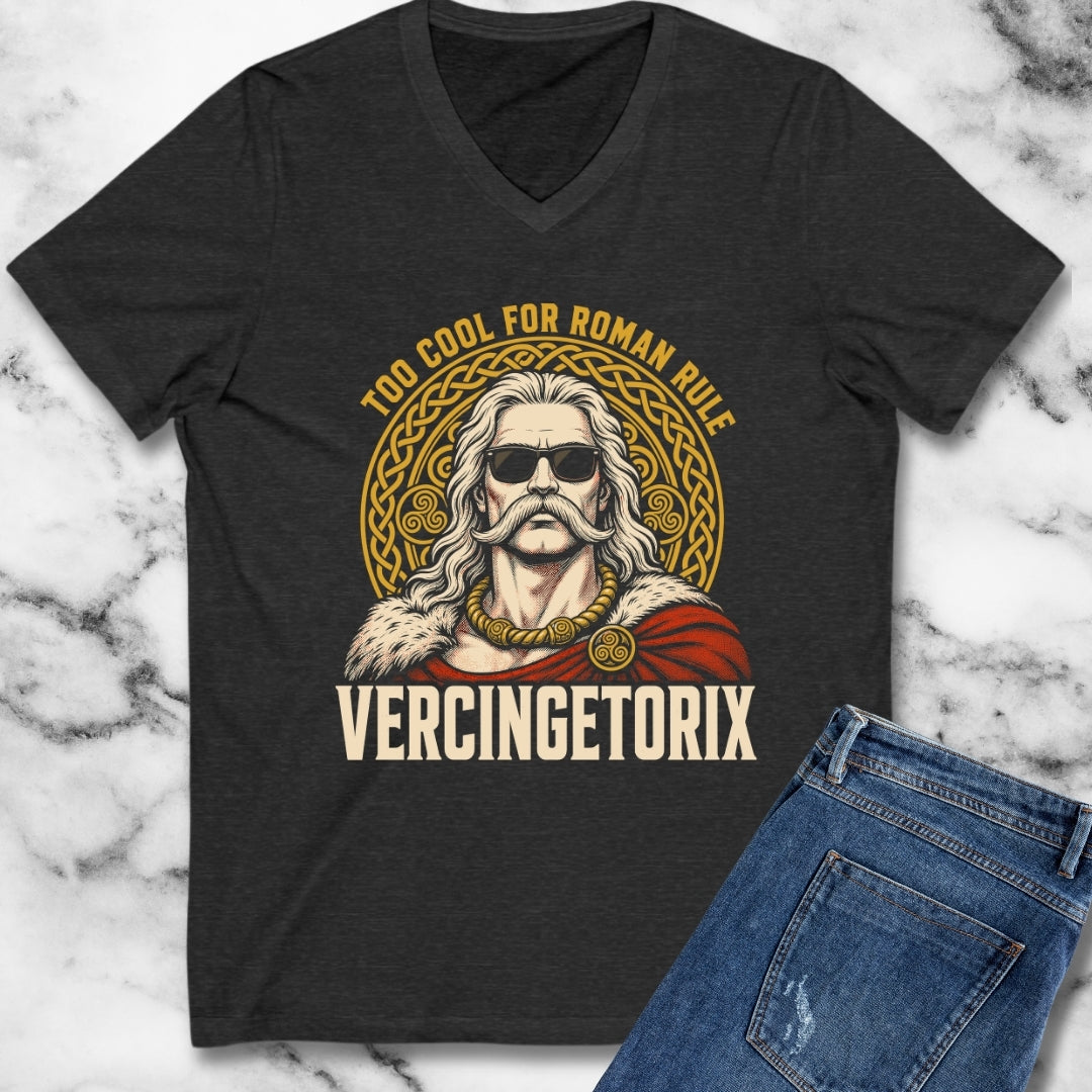 Vercingetorix Too Cool for Roman Rule V-Neck