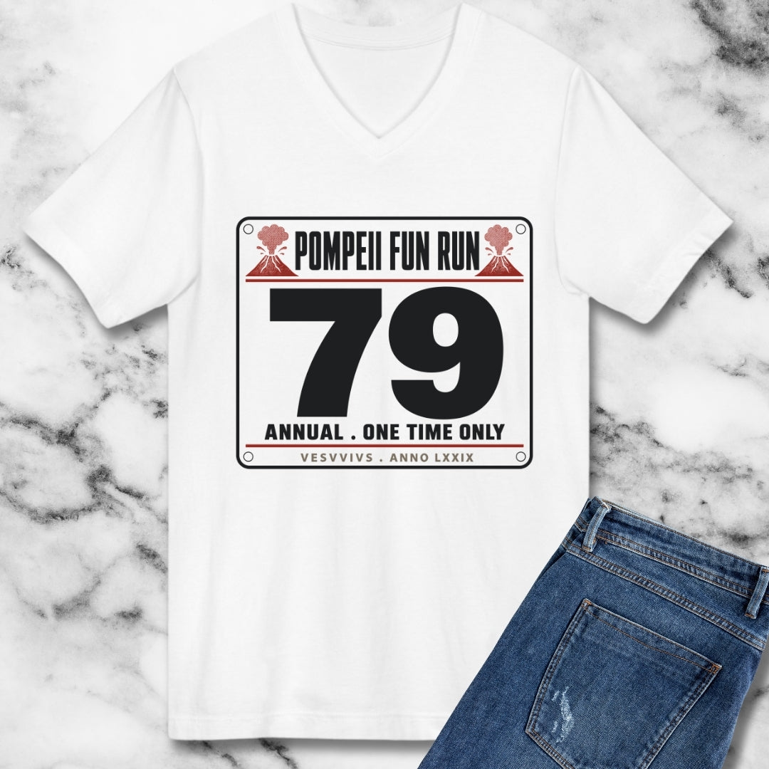 Pompeii Fun Run Race Bib V-neck