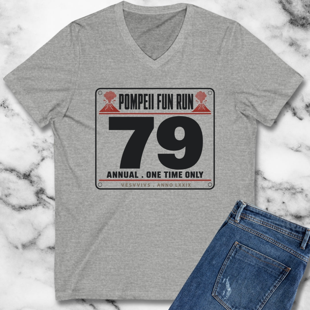 Pompeii Fun Run Race Bib V-neck