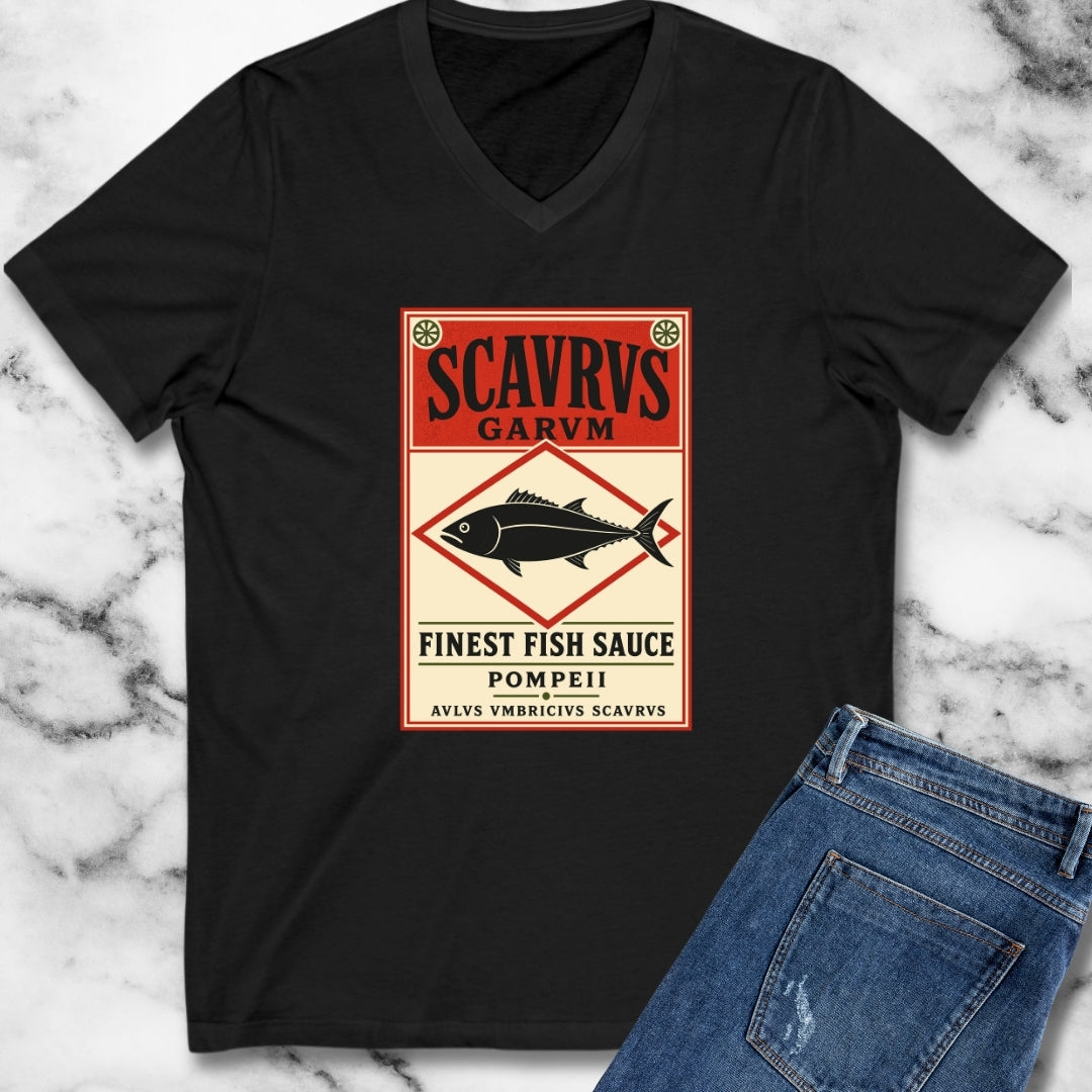 Scaurus Garum Sauce Label V-Neck