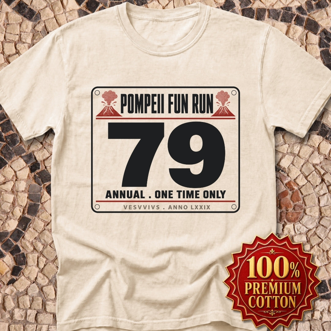 Pompeii Fun Run Race Bib Premium Tee