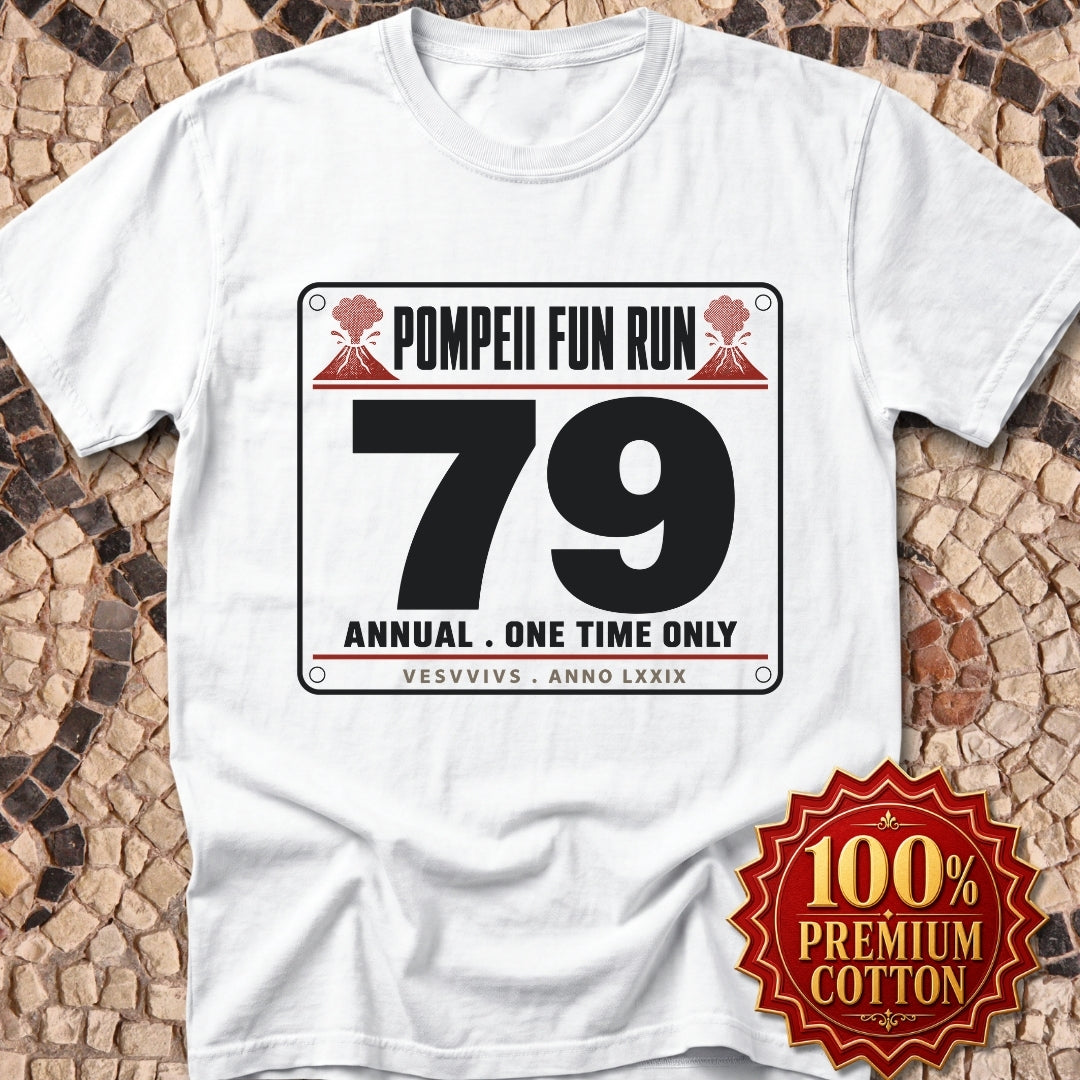 Pompeii Fun Run Race Bib Premium Tee