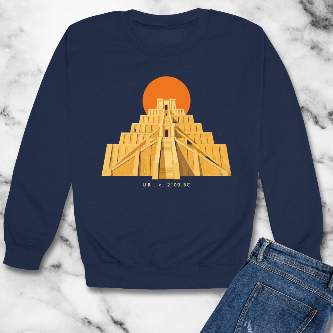 Ziggurat of Ur Unisex Heavy Crewneck Sweatshirt