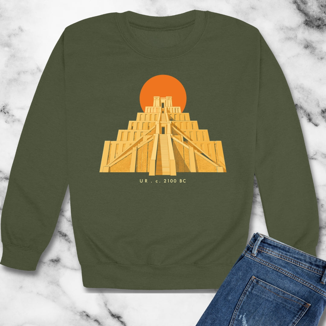 Ziggurat of Ur Unisex Heavy Crewneck Sweatshirt
