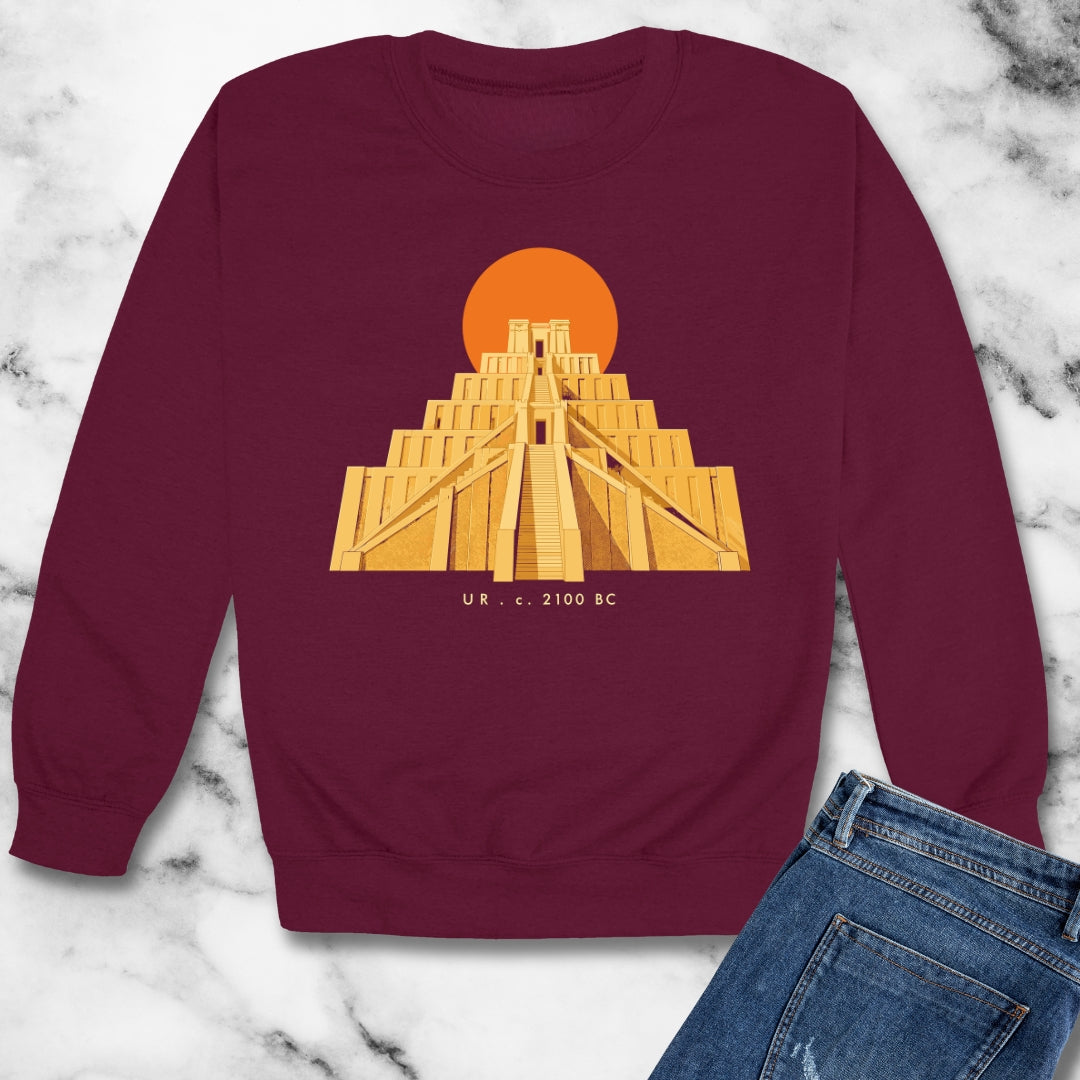 Ziggurat of Ur Unisex Heavy Crewneck Sweatshirt