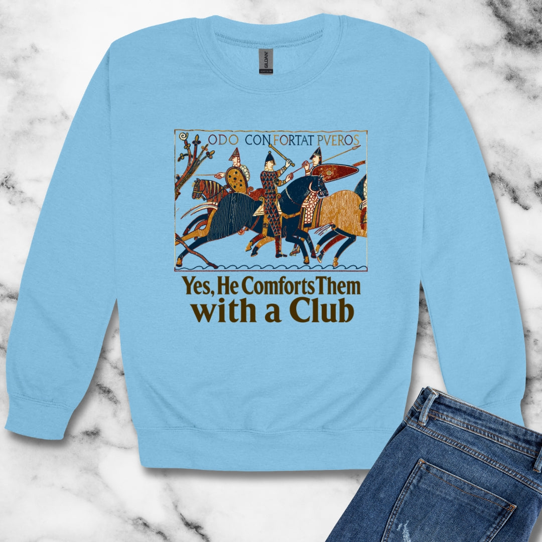 Odo Comforts Them With Club Tapestry Unisex Heavy Crewneck Sweatshirt