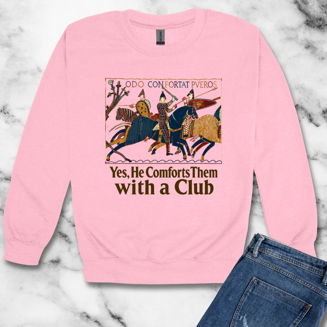 Odo Comforts Them With Club Tapestry Unisex Heavy Crewneck Sweatshirt