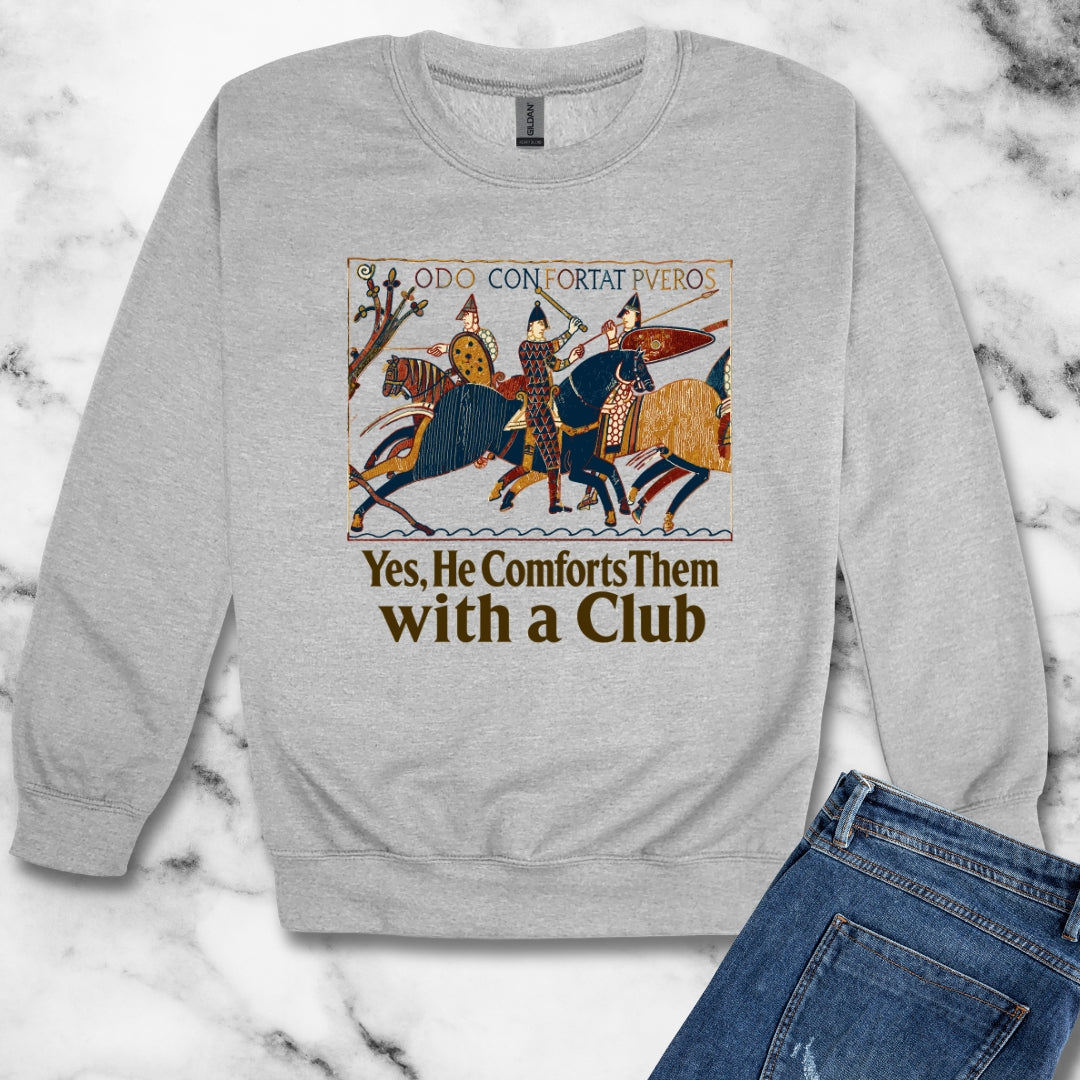 Odo Comforts Them With Club Tapestry Unisex Heavy Crewneck Sweatshirt