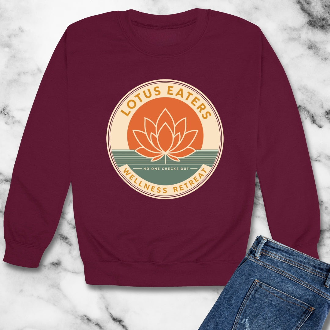 Lotus Eaters Wellness Retreat Unisex Heavy Crewneck Sweatshirt