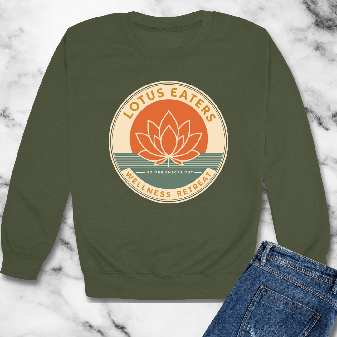 Lotus Eaters Wellness Retreat Unisex Heavy Crewneck Sweatshirt