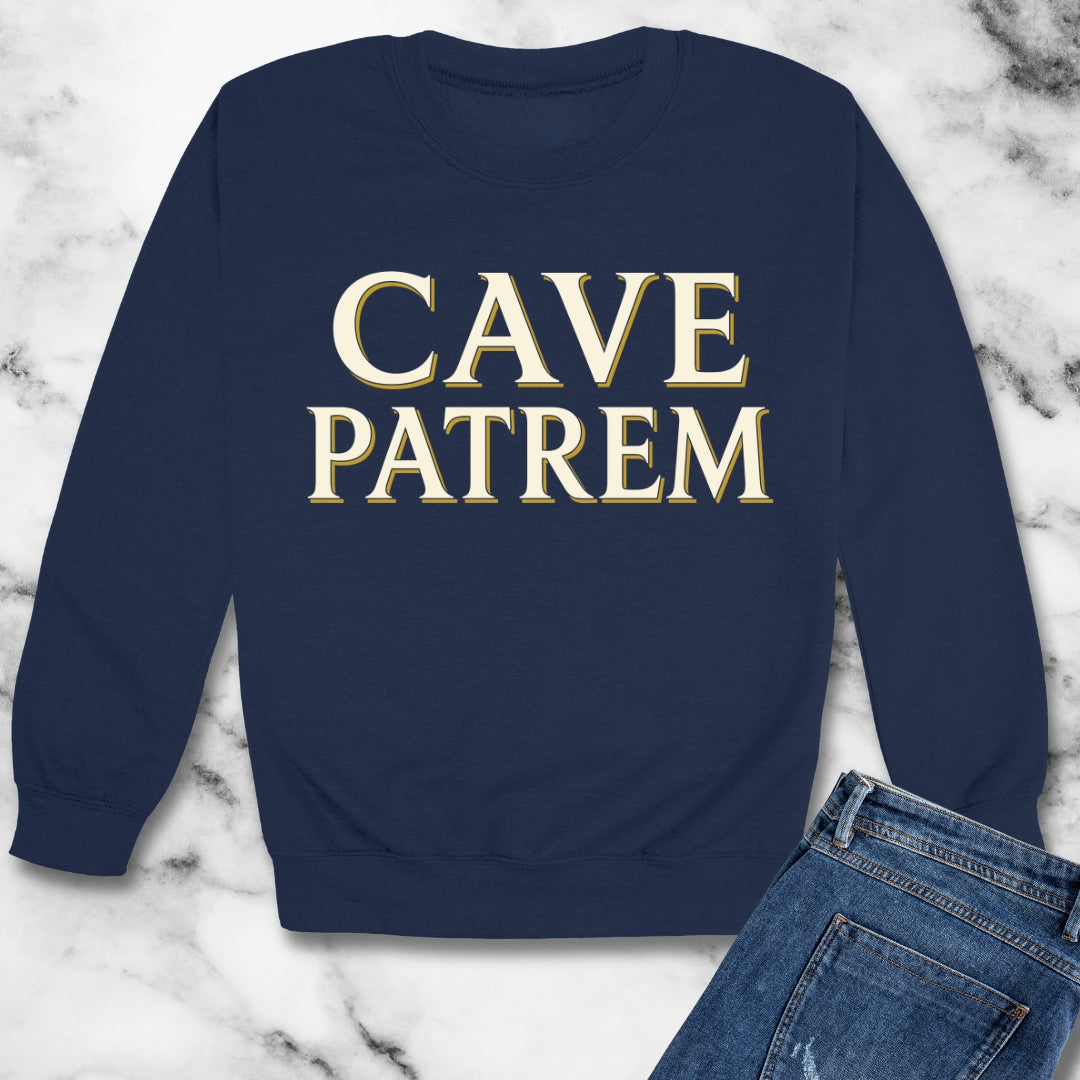 Cave Patrem Beware Father Unisex Heavy Crewneck Sweatshirt