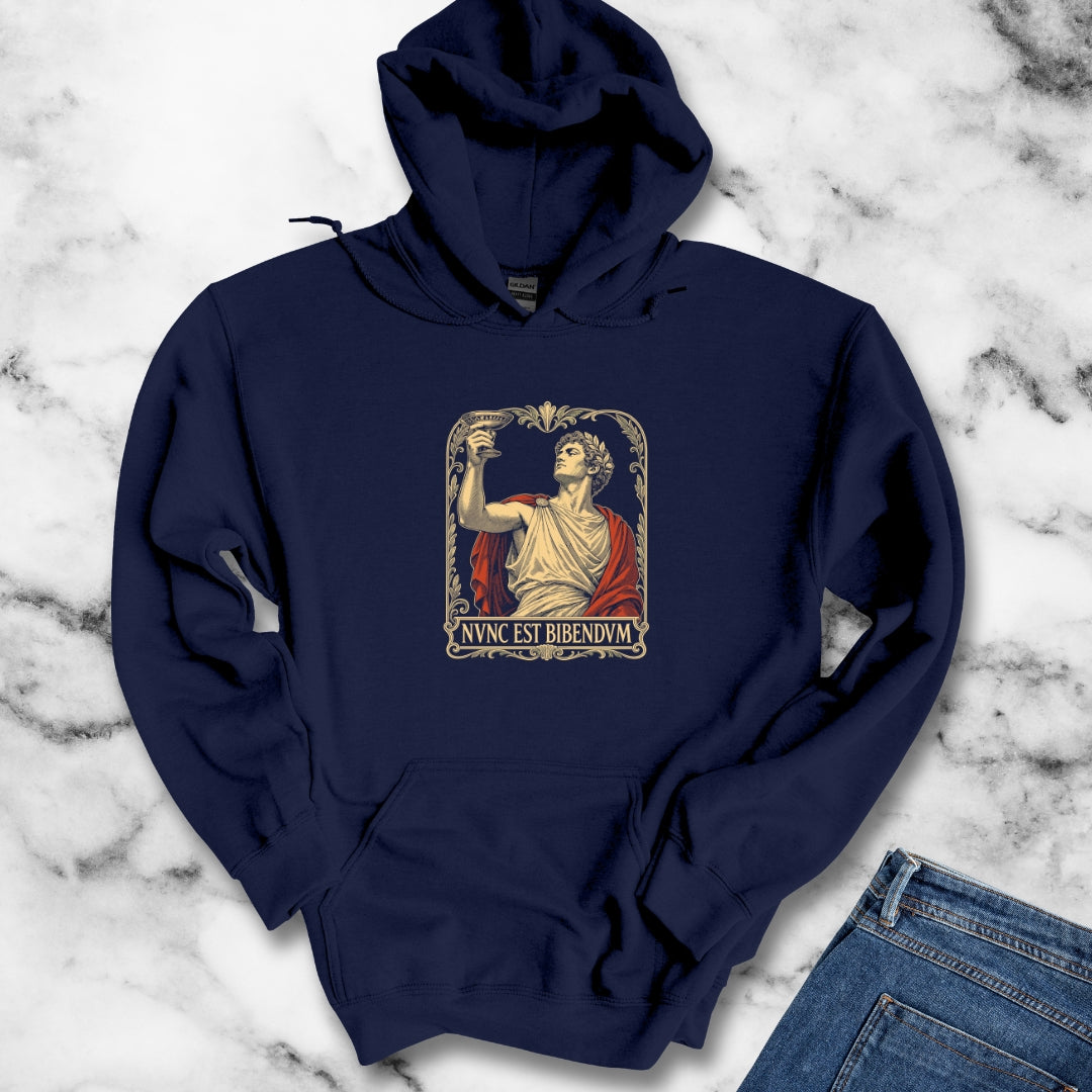 Nunc Est Bibendum Latin to Drink Hoodie