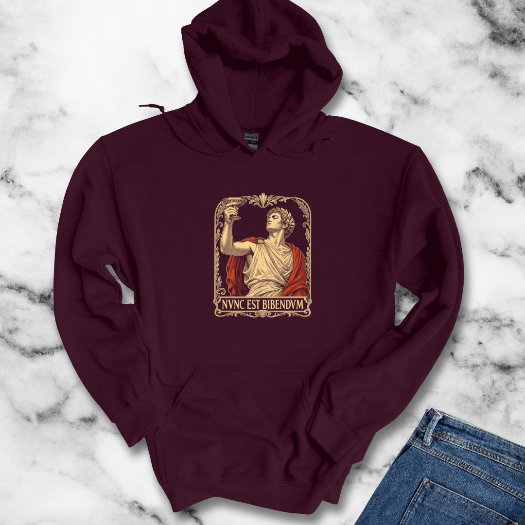 Nunc Est Bibendum Latin to Drink Hoodie