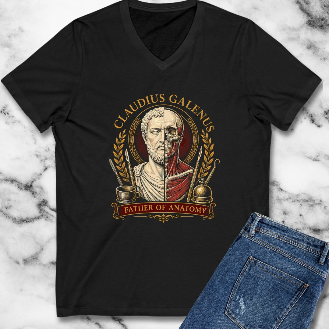 Galen Father of Anatomy V-Neck