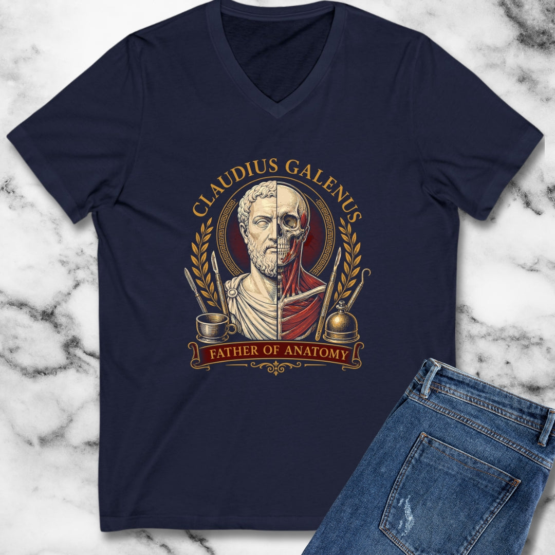 Galen Father of Anatomy V-Neck