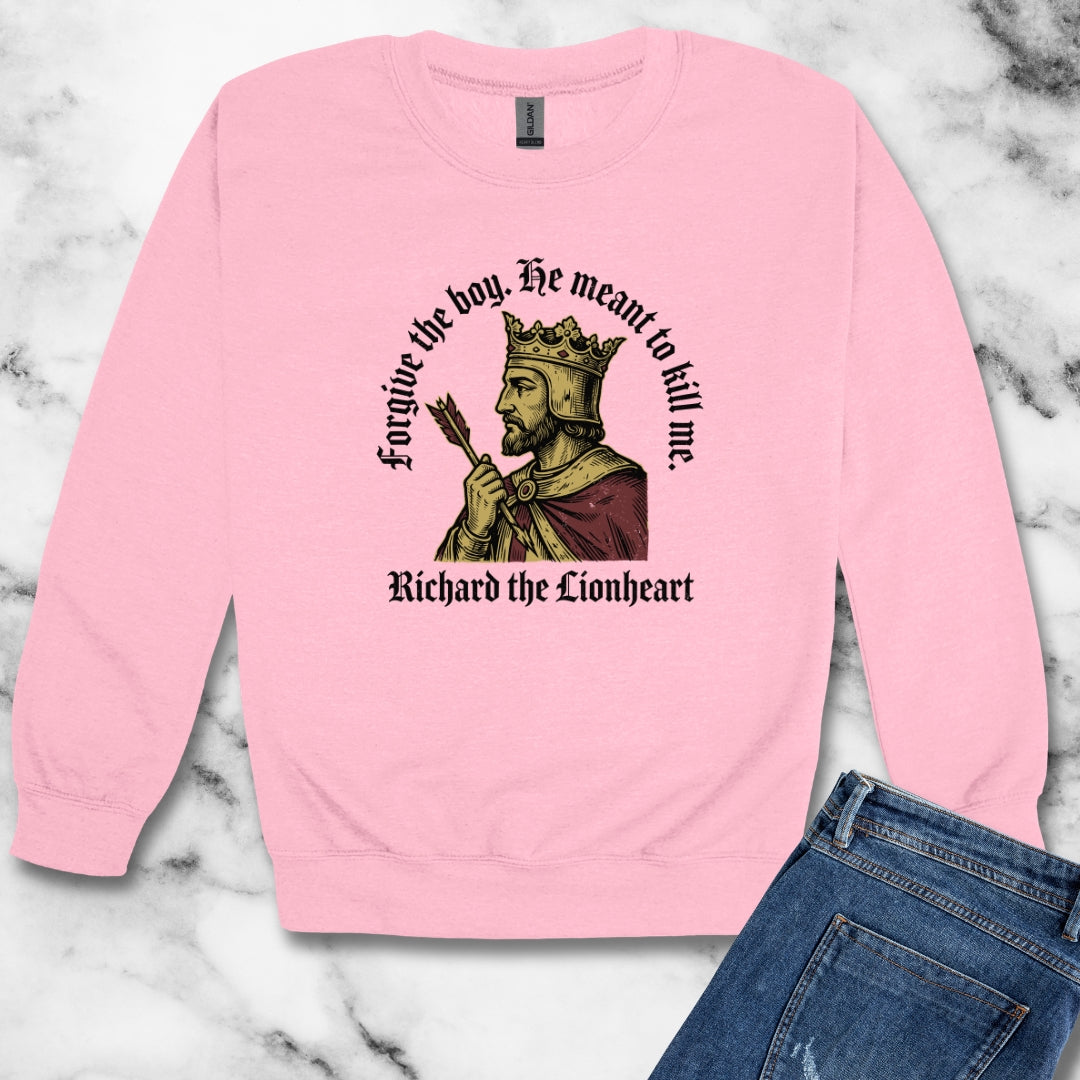 Forgive the Boy Richard the Lionheart Unisex Heavy Crewneck Sweatshirt