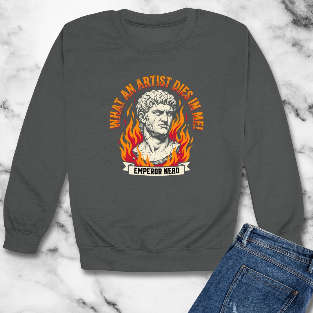 What an Artist Dies in Me Emperor Nero Unisex Heavy Crewneck Sweatshirt