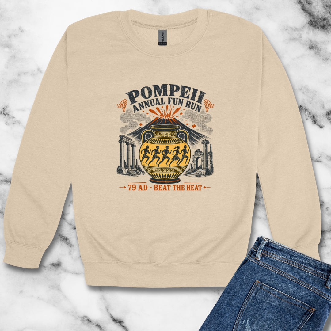 Pompeii Fun Run Beat the Heat Unisex Heavy Crewneck Sweatshirt