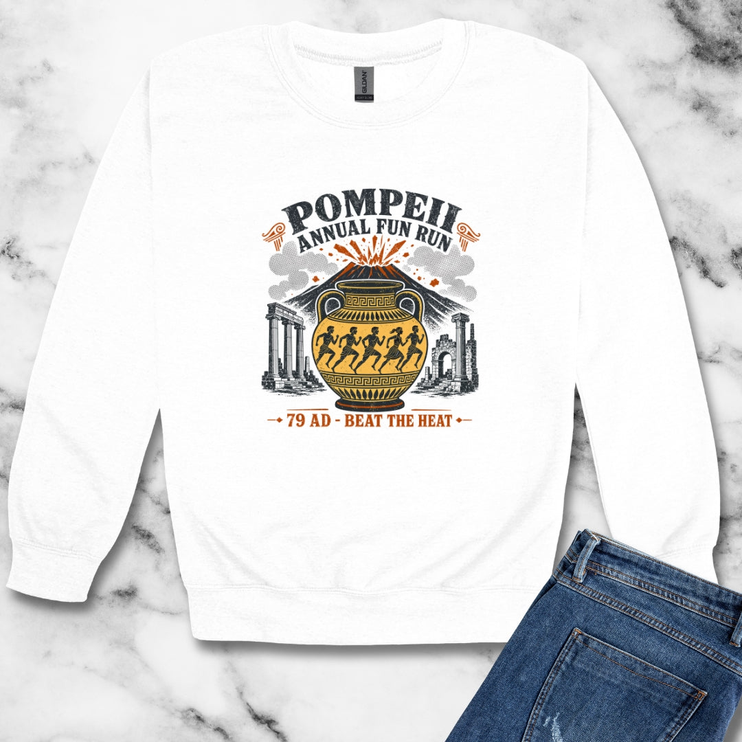 Pompeii Fun Run Beat the Heat Unisex Heavy Crewneck Sweatshirt