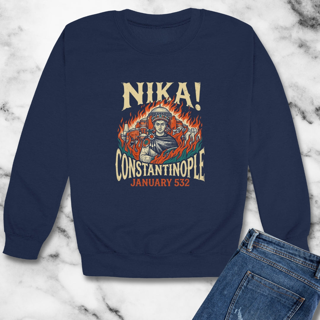Nika Riots Constantinople Unisex Heavy Crewneck Sweatshirt