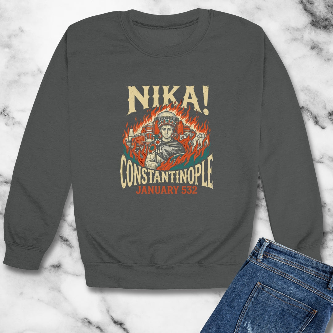 Nika Riots Constantinople Unisex Heavy Crewneck Sweatshirt