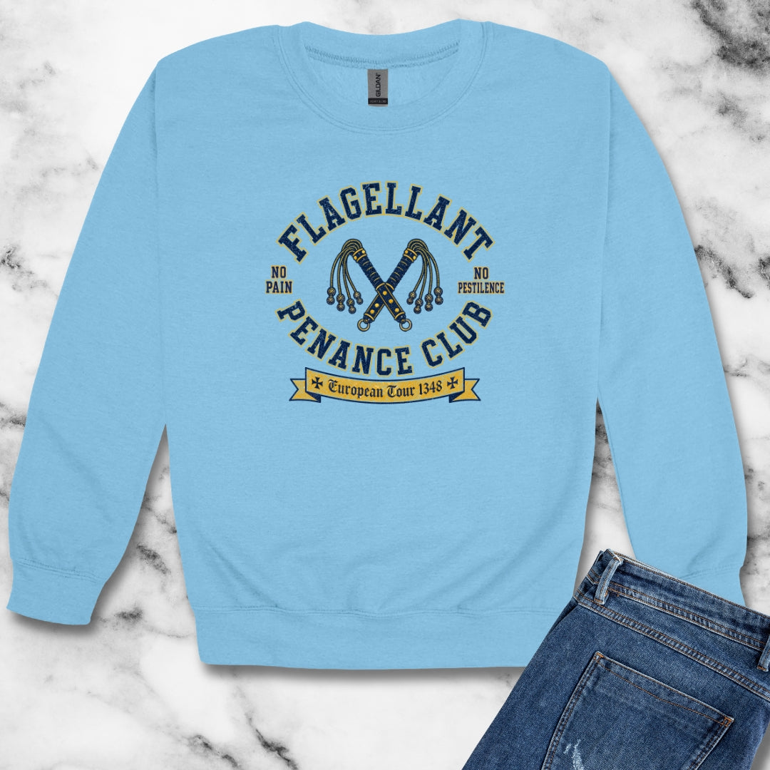 Flagellant Penance Club No Pain No Plague Unisex Heavy Crewneck Sweatshirt