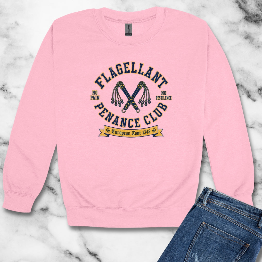 Flagellant Penance Club No Pain No Plague Unisex Heavy Crewneck Sweatshirt