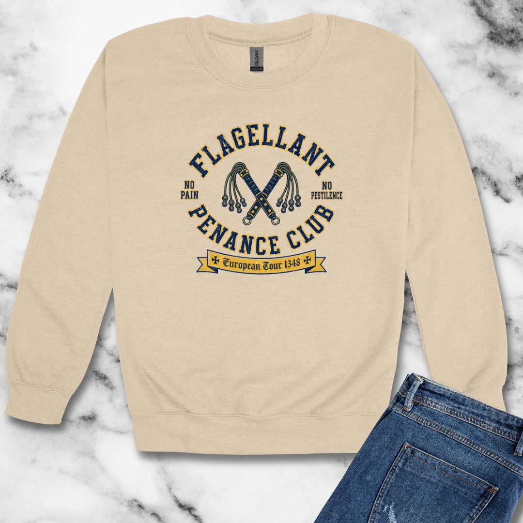 Flagellant Penance Club No Pain No Plague Unisex Heavy Crewneck Sweatshirt